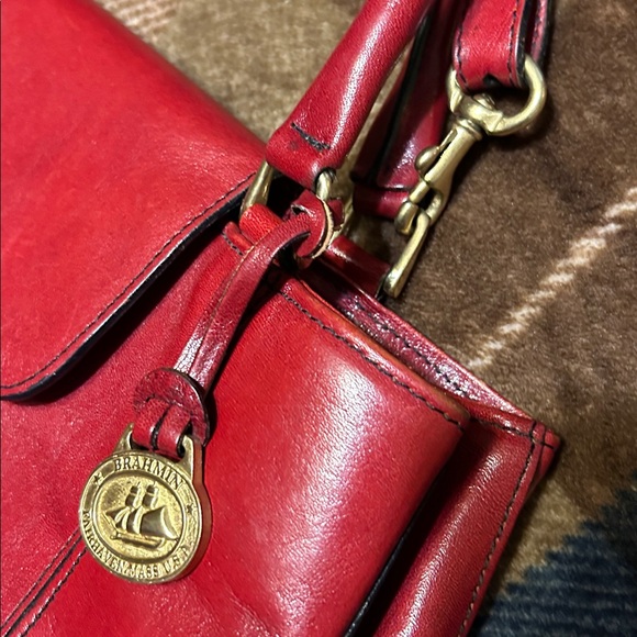 Red Leather Handbag Vintage - Picture 12 of 12